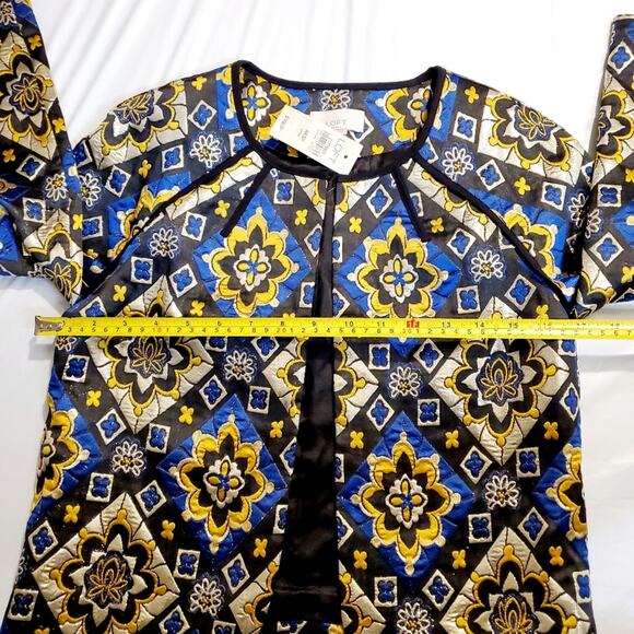 NWT Ann Taylor LOFT Mosaic Brocade Shimmer Jacquard Jacket Women's Size XXS - Picture 7 of 10